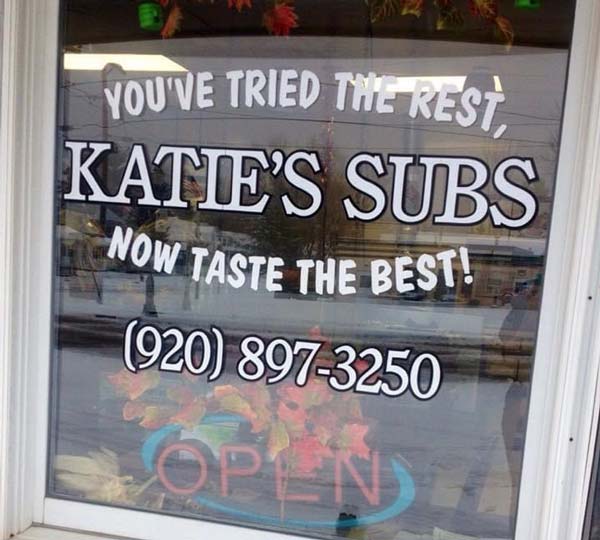Katie's Subs Window